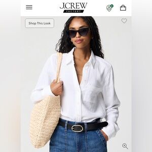 EUC J. Crew Factory Double-gauze button-up shirt size S